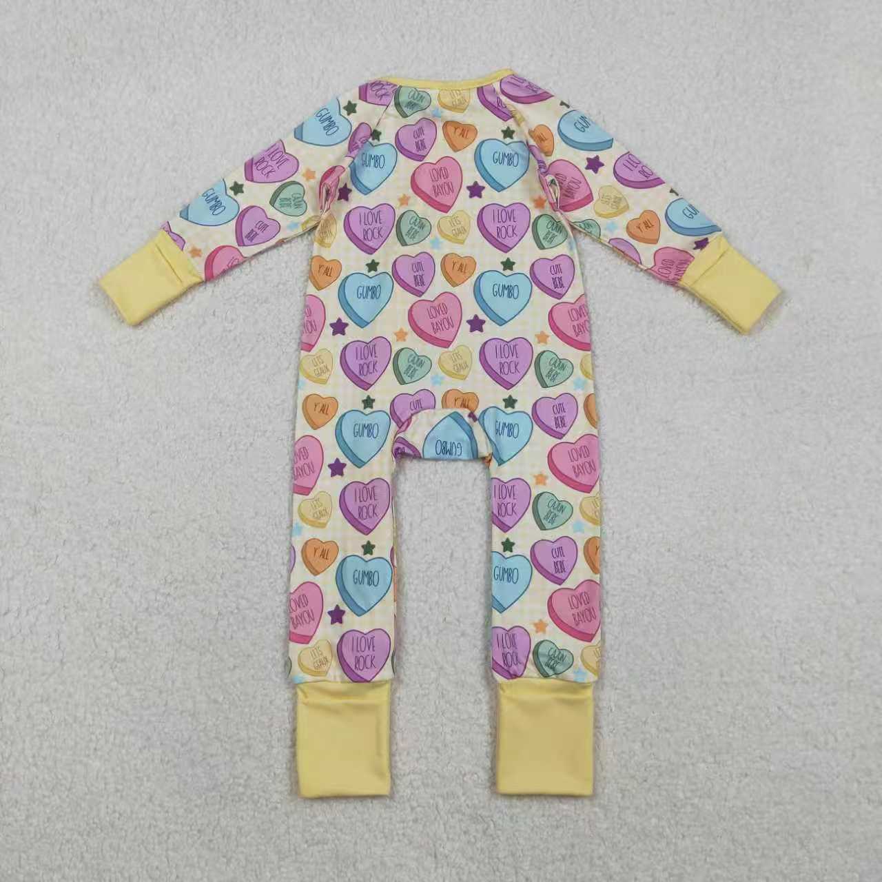 Valentine's Day Heart Romper/Pajamas RTS Sibling Clothes