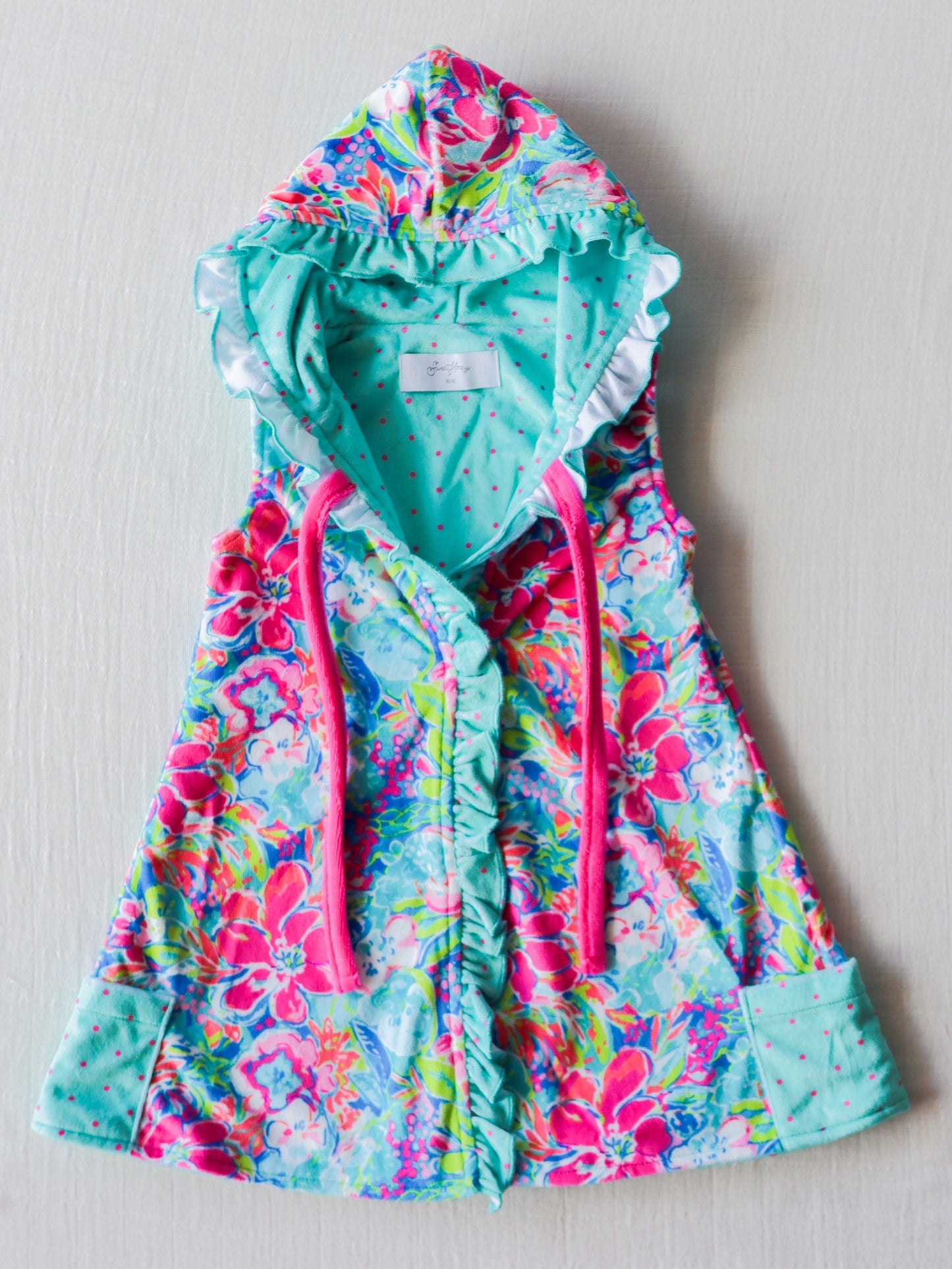 custom kids swimming coverup milk silk single layer (moq 3)