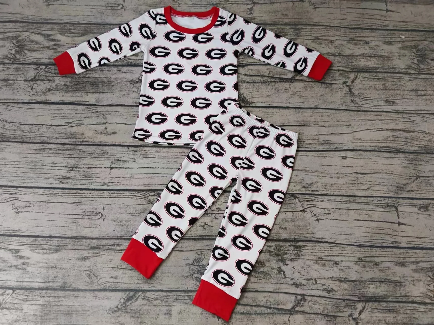 custom S 10.14 Team red long sleeve pants boys pajamas