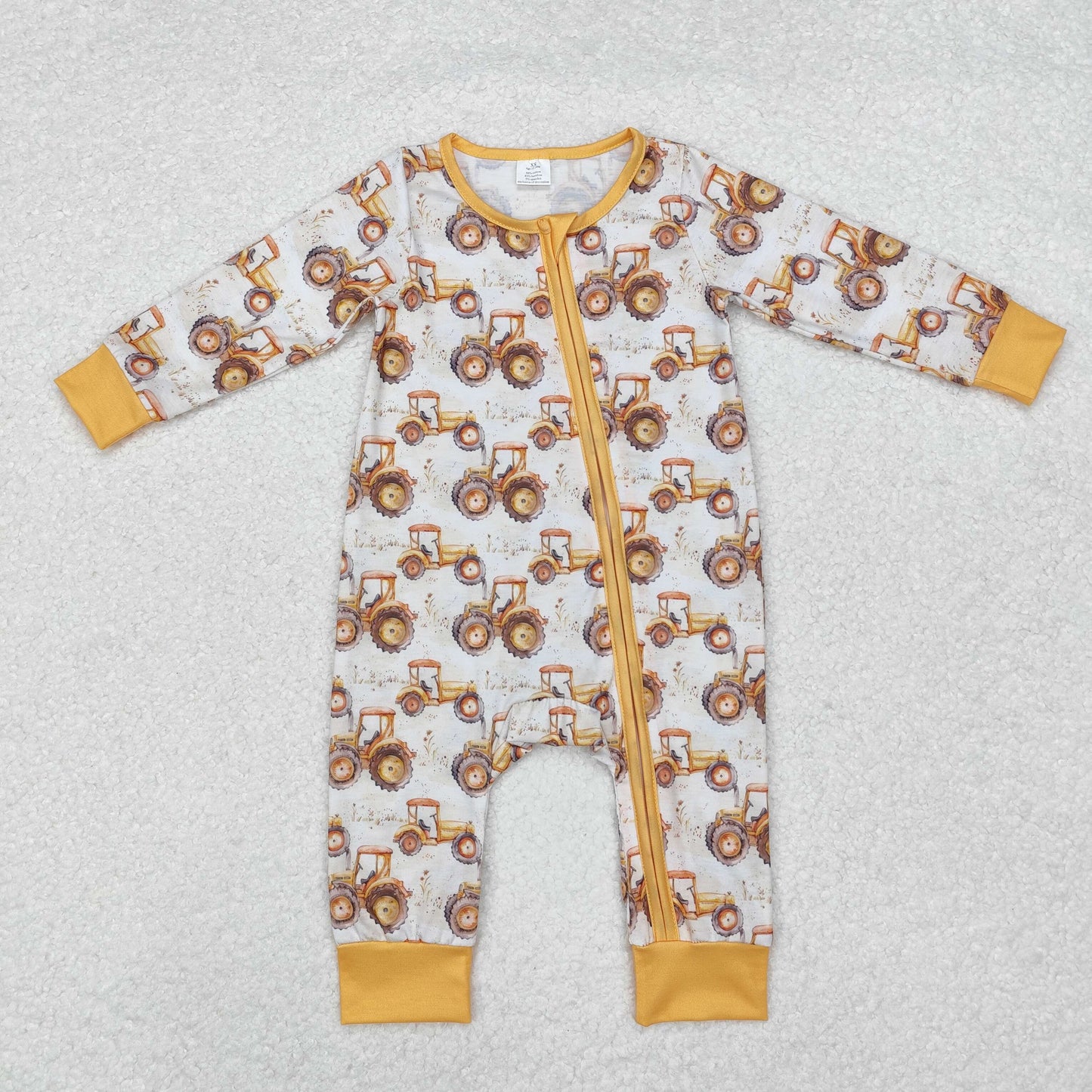 bamboo Farm tractor pajamas RTS sibling clothes