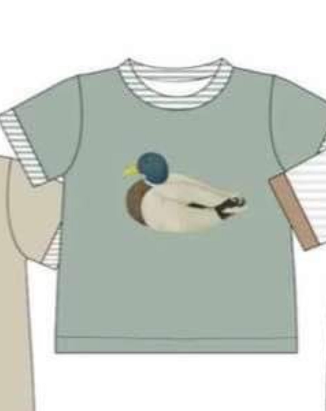 preorder duck mallard green short sleeve biys top