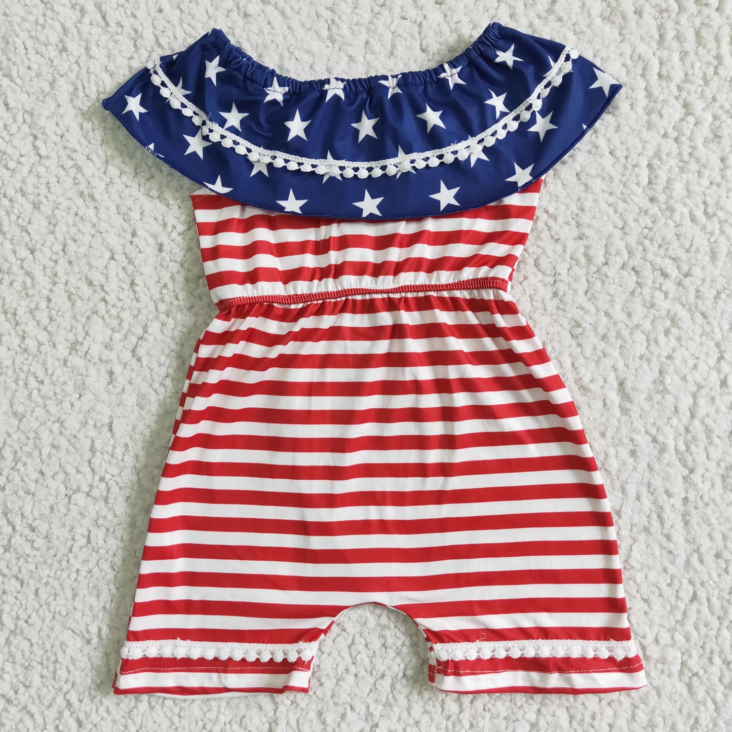 A4-5-2  4th Of July Baby Girls Jumpsuits