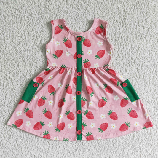 GSD0037 Strawberry Summer Girls Dress
