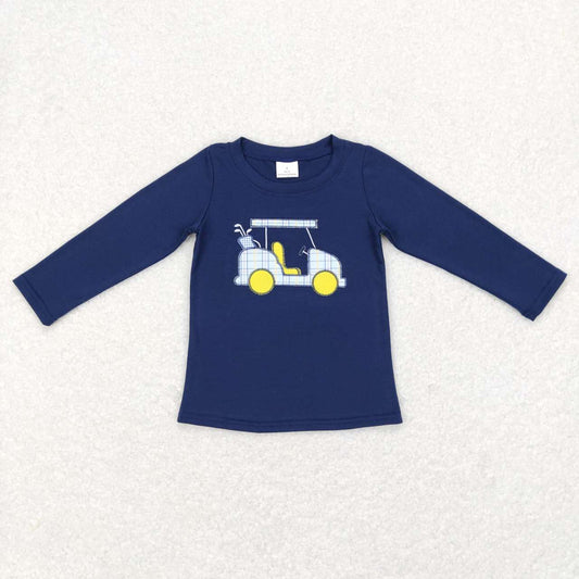 BT0388 Golf navy long sleeve boys top