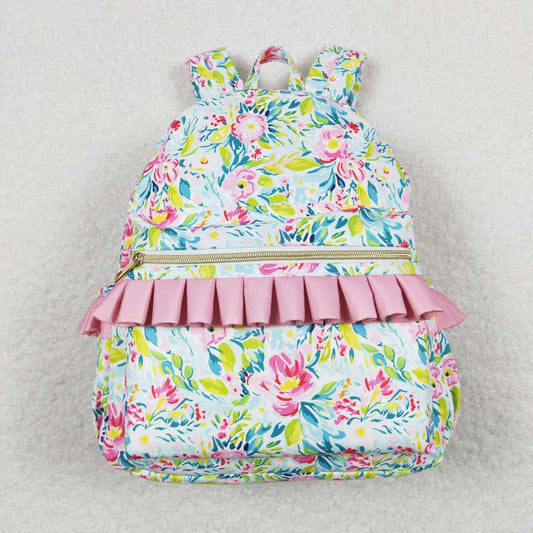 USA SHOP BA0176 colorful flowers green kids bag
