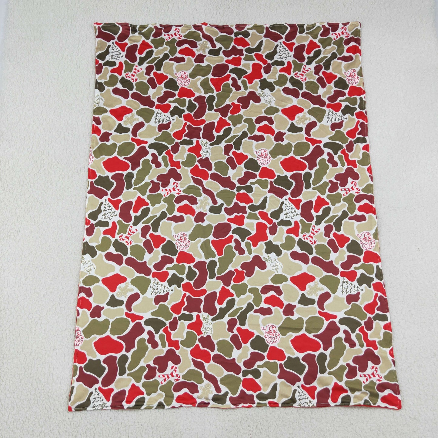 BL0257 Christmas Santa Camo Baby Blanket