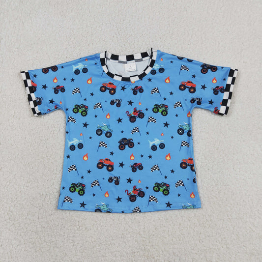BT1496 Off-road Blue Short Sleeve Boys Top