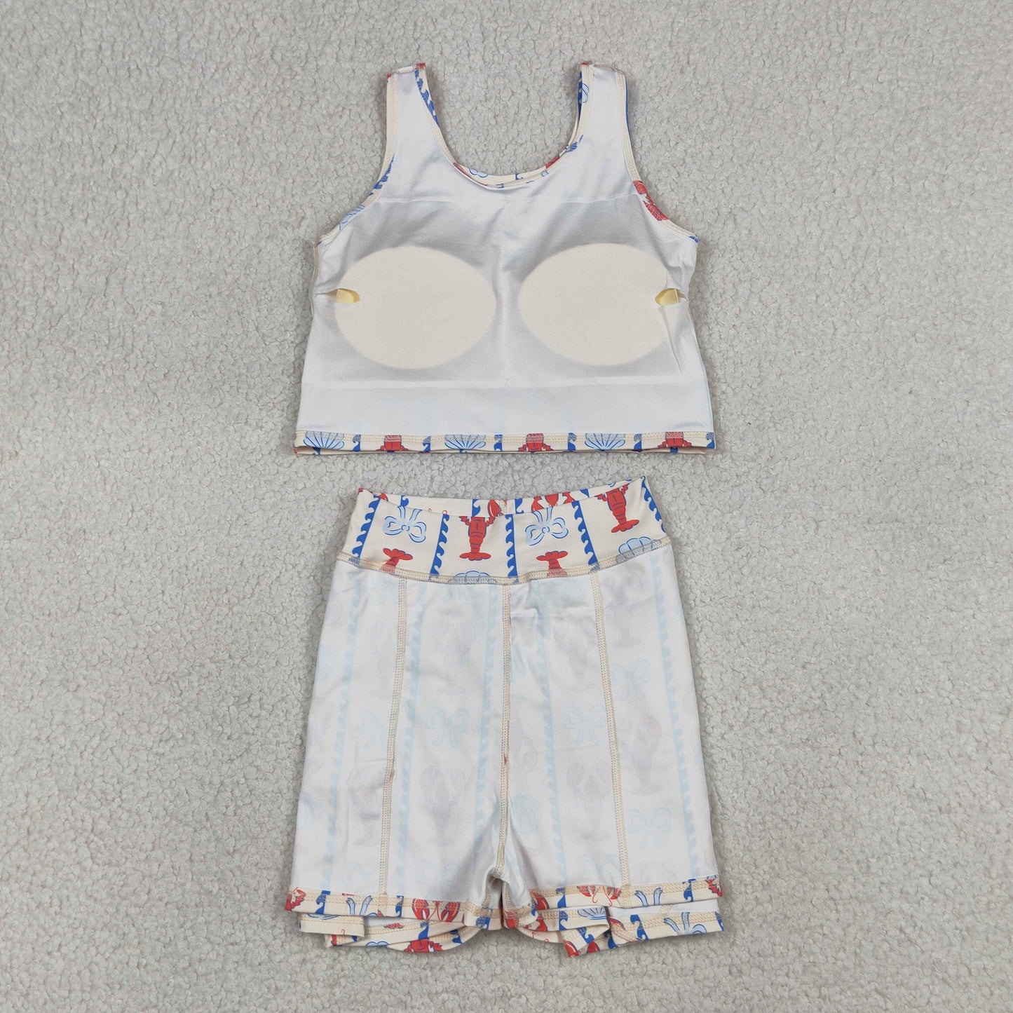 Yoga GSD3626 Crayfish Shell Bows Sleeveless Skorts Girls Set