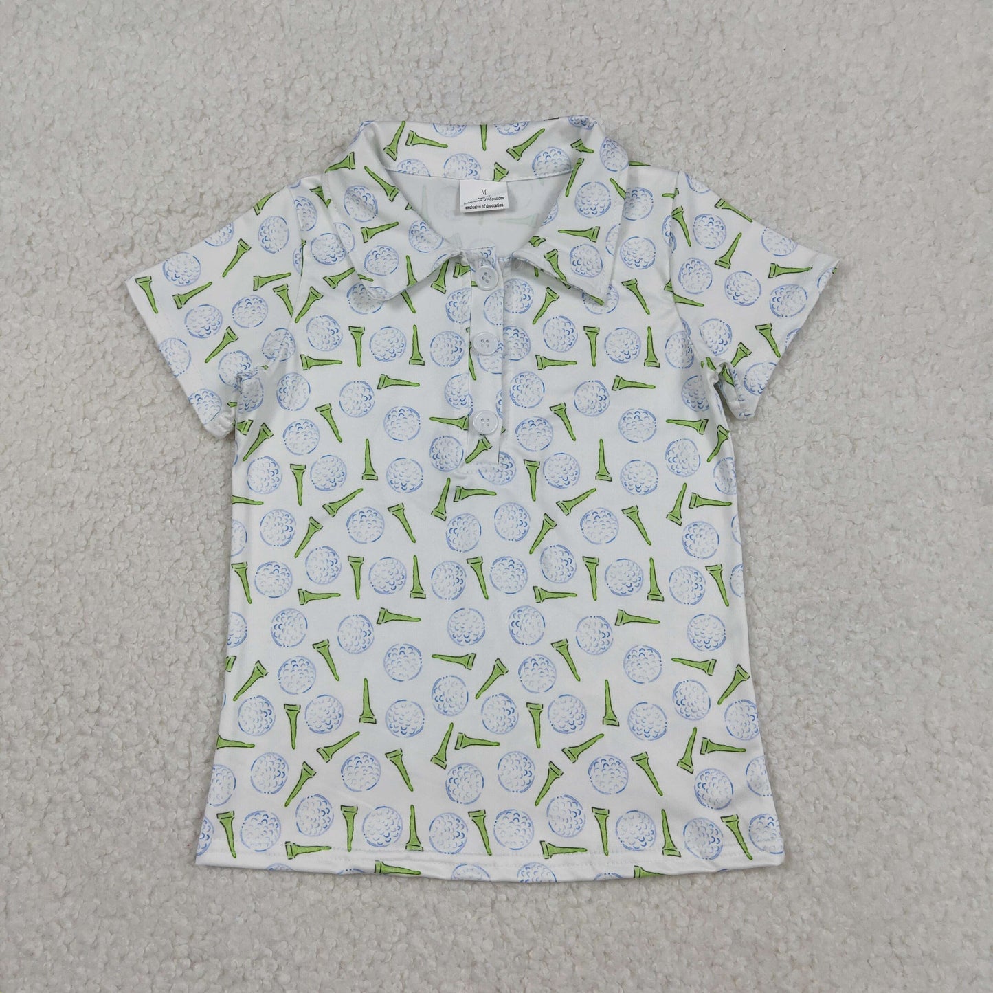 BT1582 Golf Blue Short Sleeve Boys Top