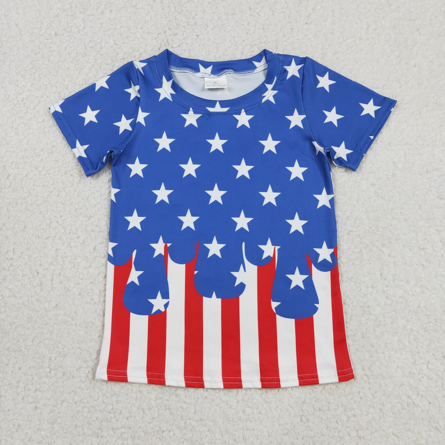 BT1741 July 4th Star Short Sleeve Boys Top