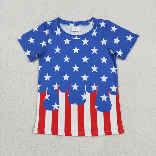 BT1741 July 4th Star Short Sleeve Boys Top