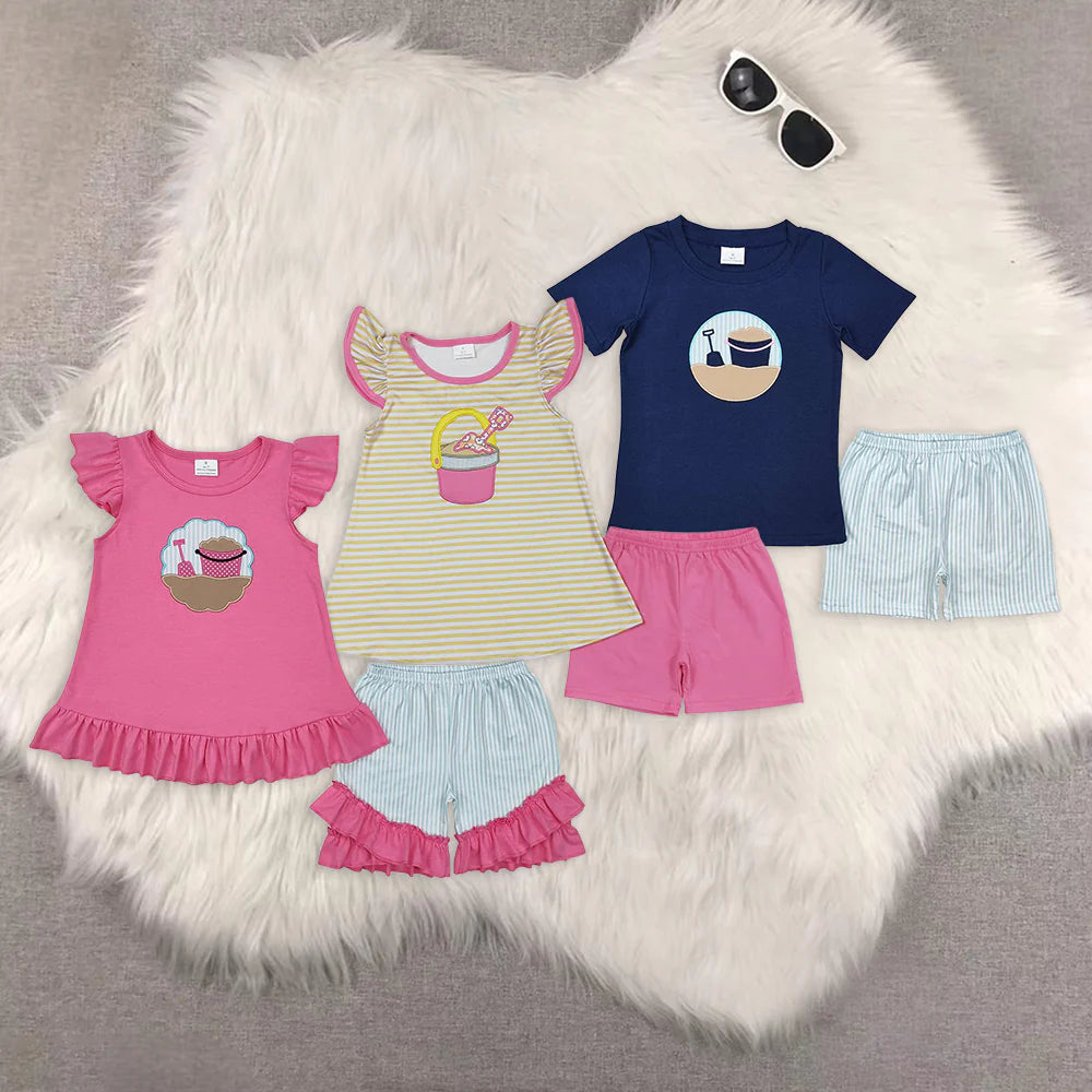 Embroidery beach RTS Sibling Clothes