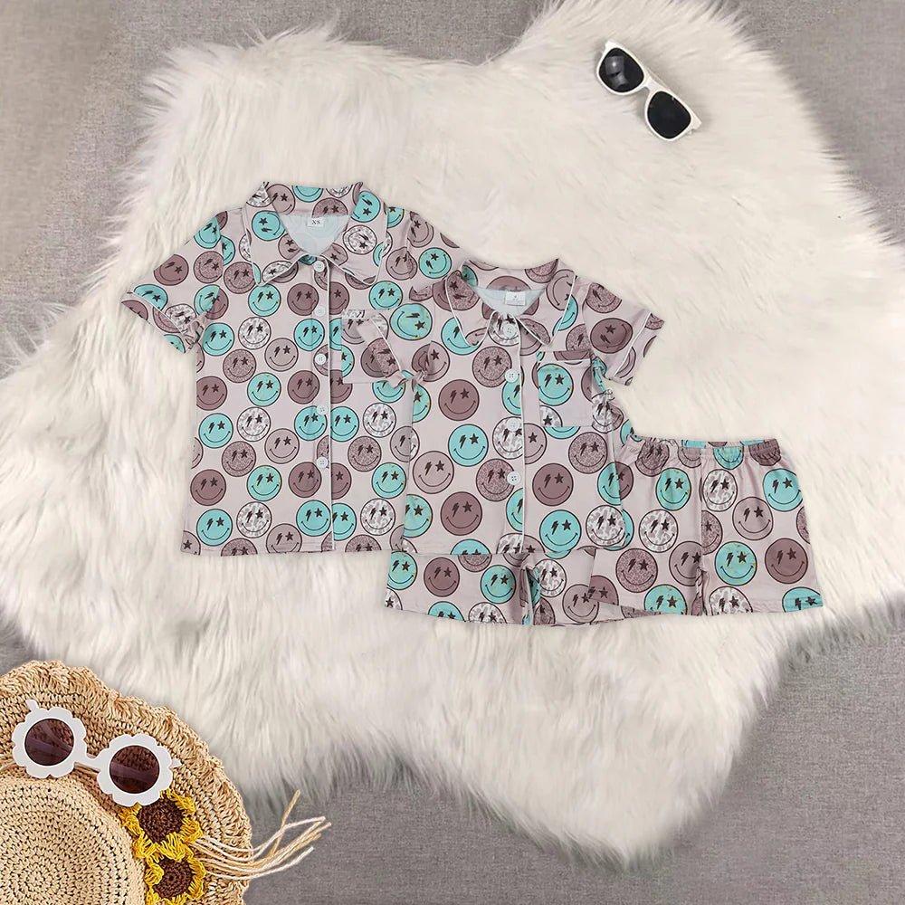 mama and me smile pajamas RTS sibling clothes