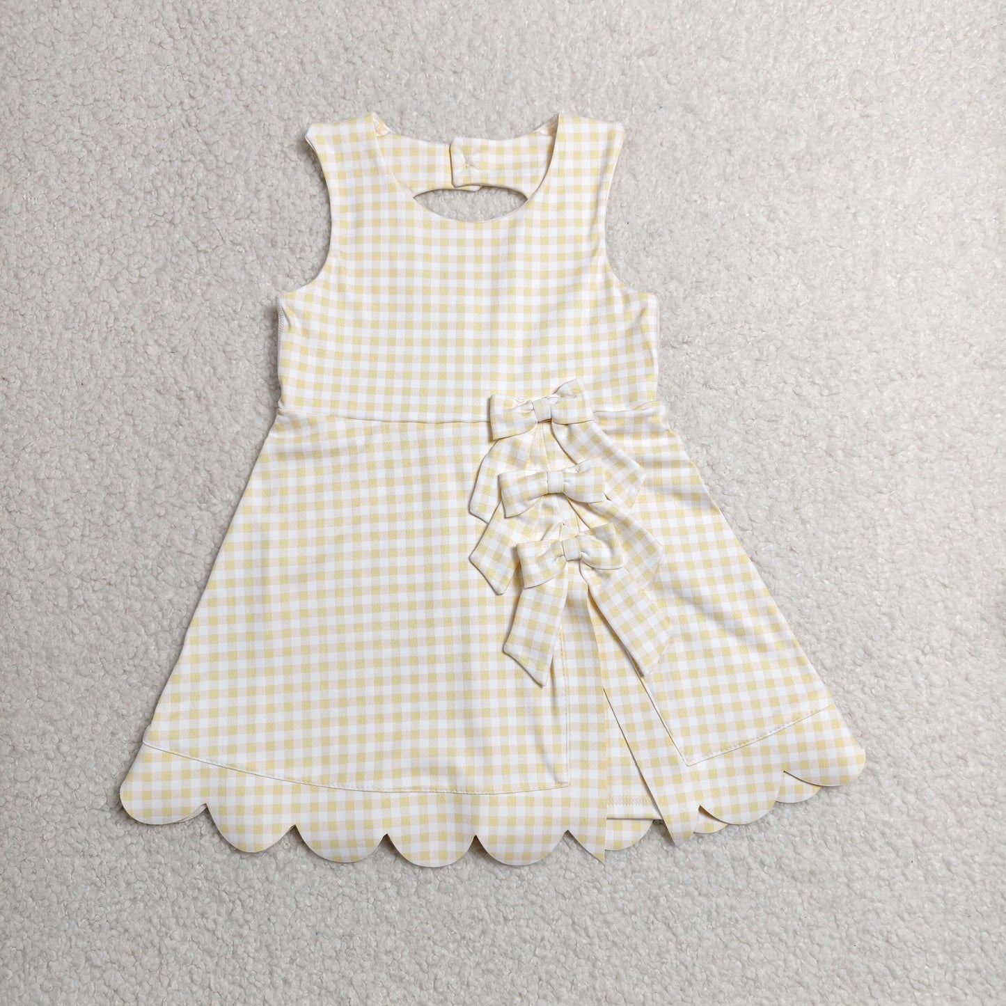 GSD3027 Yoga Light Yellow Sleeveless Girls Dress