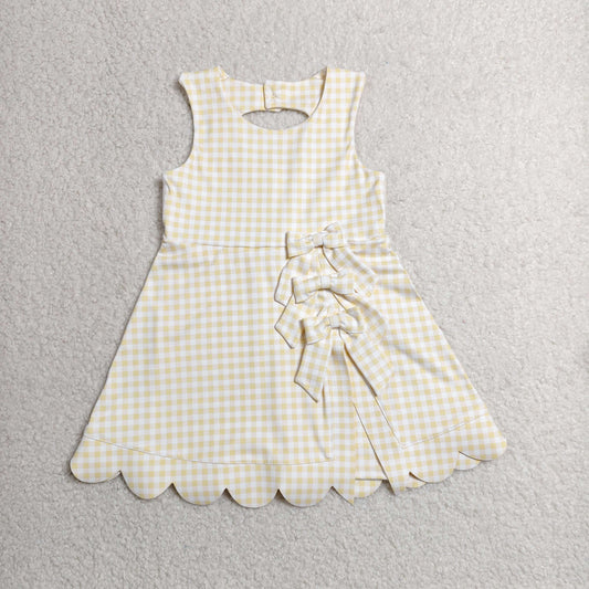 GSD3027 Yoga Light Yellow Sleeveless Girls Dress