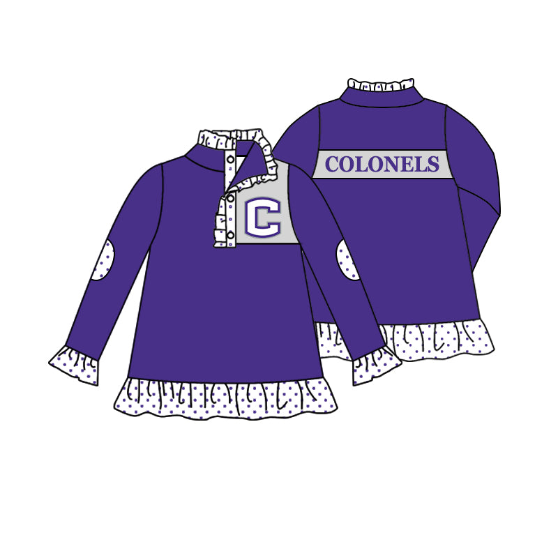 8.2 Custom Team 04 purple long sleeve kids top