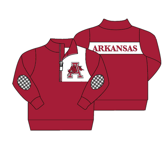 custom S 8.5 Team red long sleeve kids top