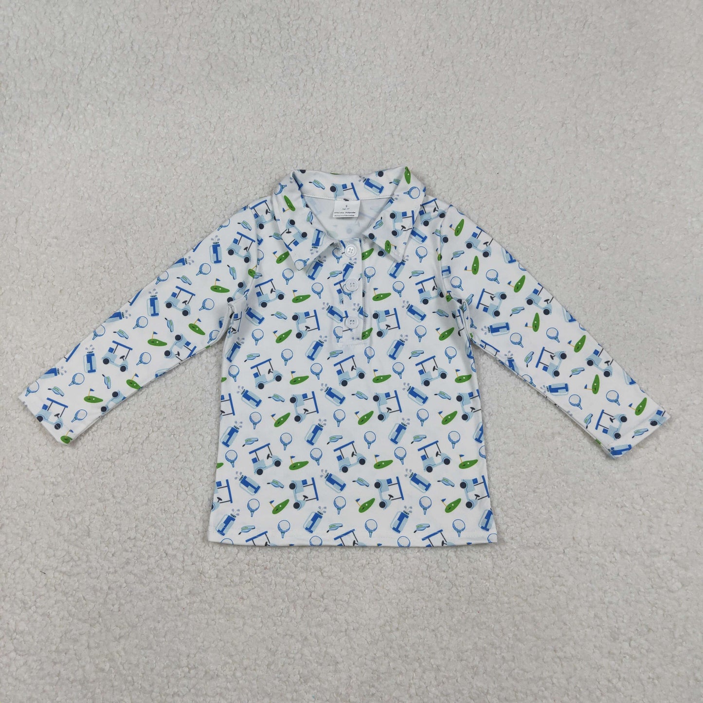 BT1405 play golf blue long sleeve boys top