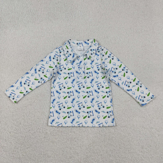 BT1405 play golf blue long sleeve boys top
