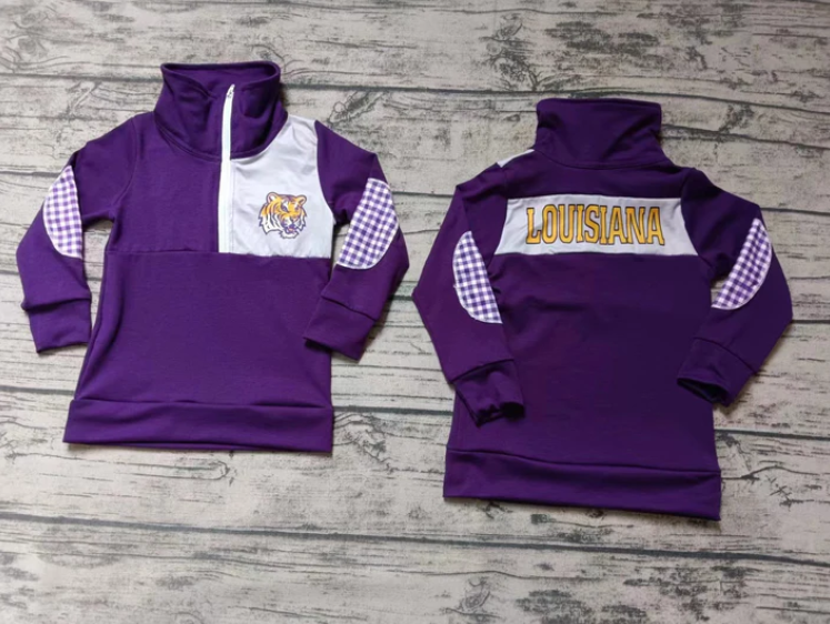 custom S 10.18 Purple long sleeve boys pullover