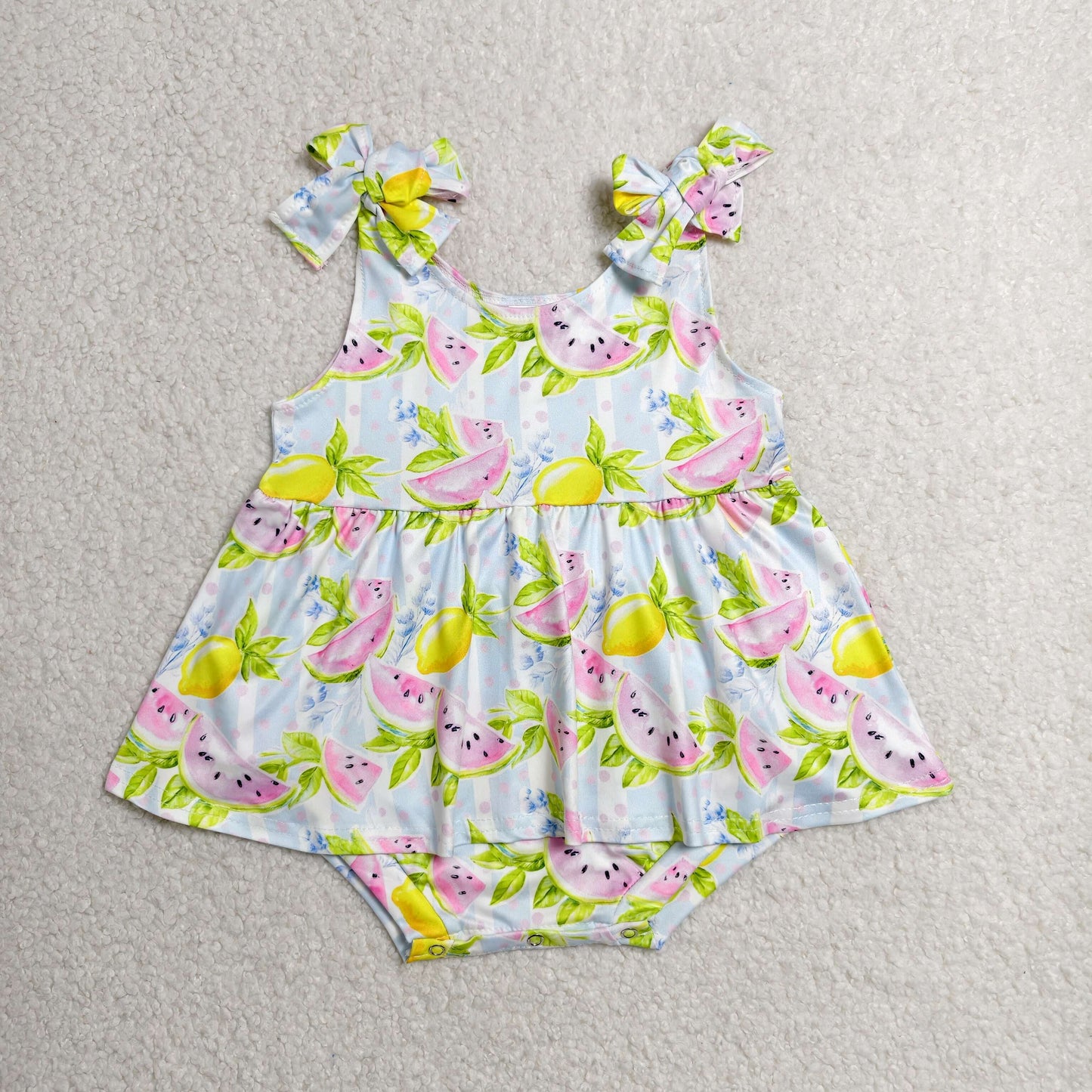 SR4135 Watermelon Lemon Girls Romper