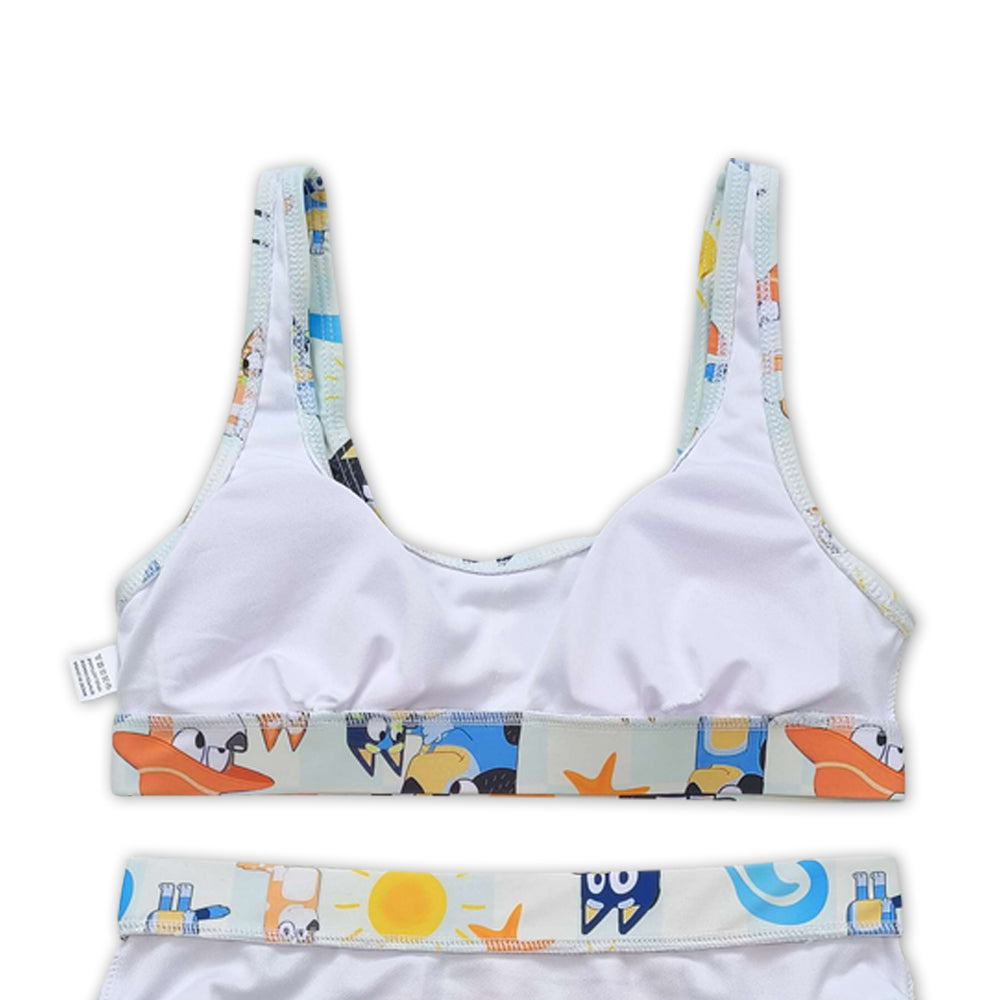 S0358 cartoon blue dog adult swimsuits