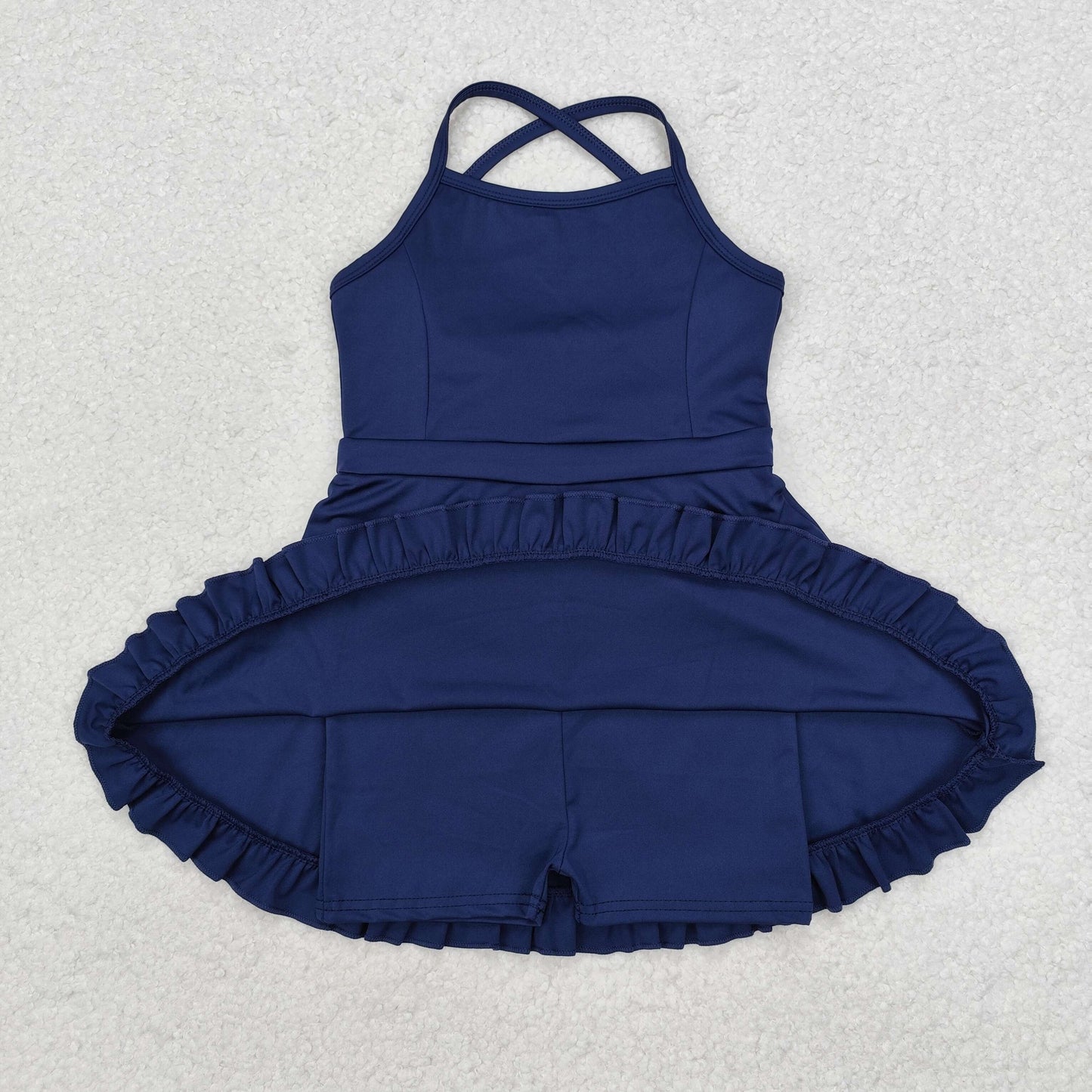 S0456 navy blue girls tennis clothes