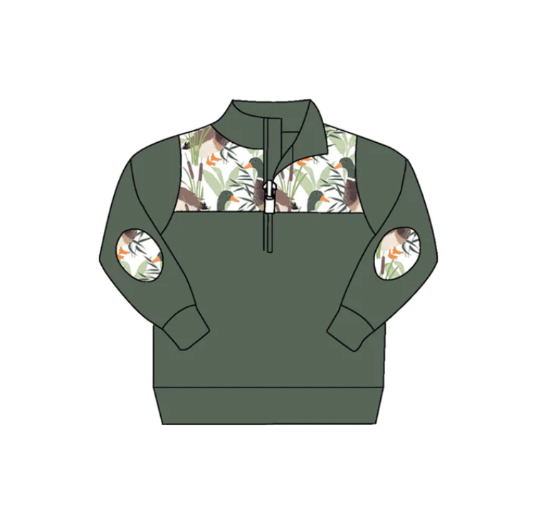 custom S 9.11 Wild duck long sleeve boys pullover