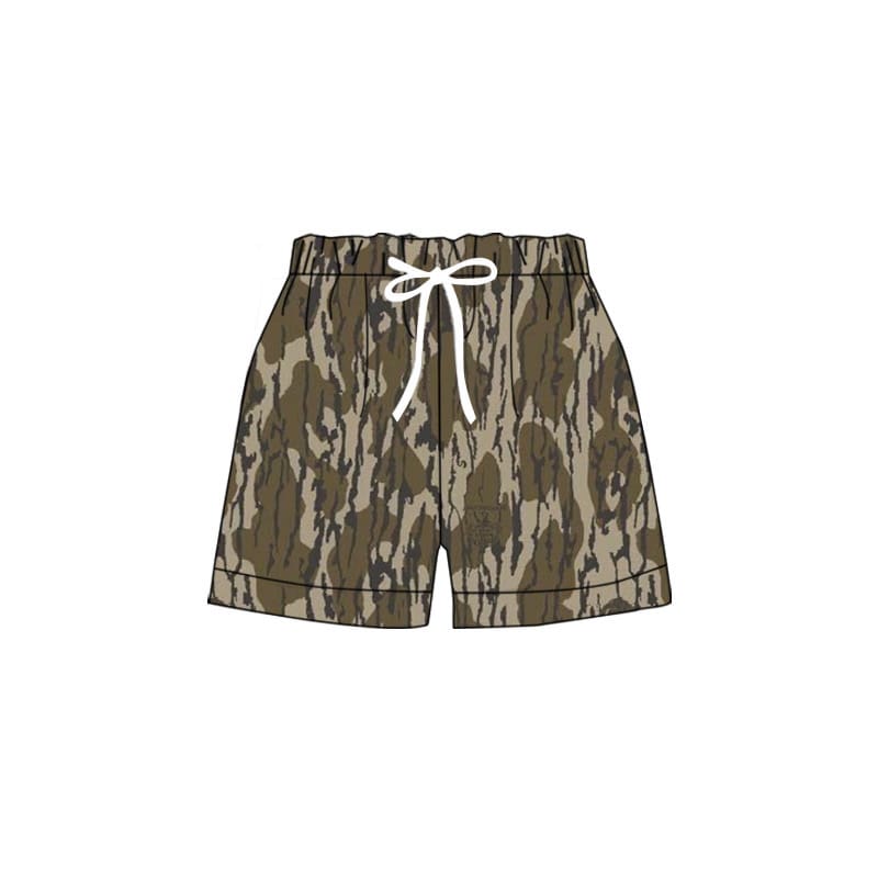 Custom style camo adult shorts milk silk