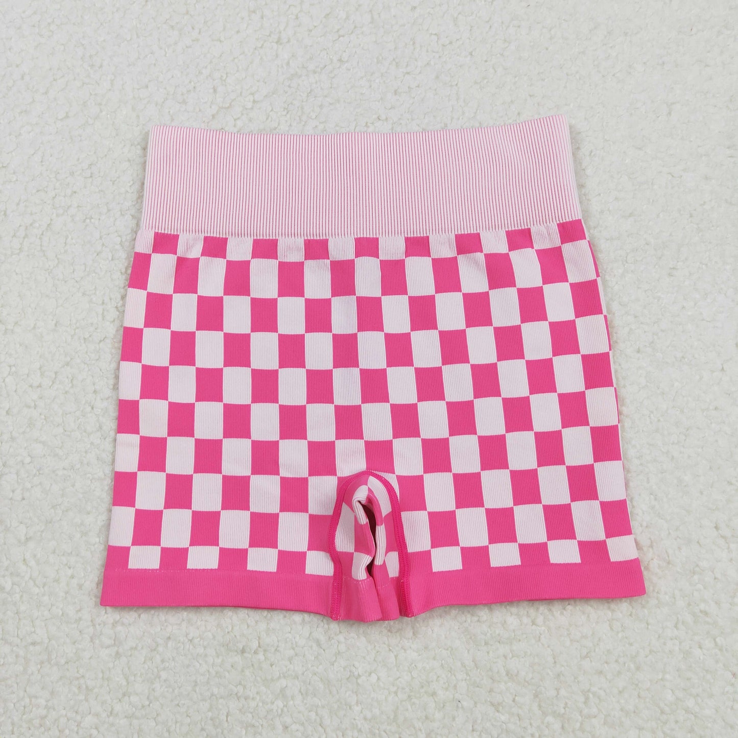 USA SHOP SS0645 hot pink checkered adult women shorts