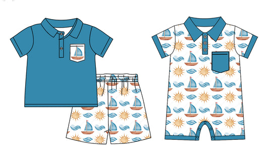 Custom Moq 3 Cute Sailboat Sun Sibling Clothes