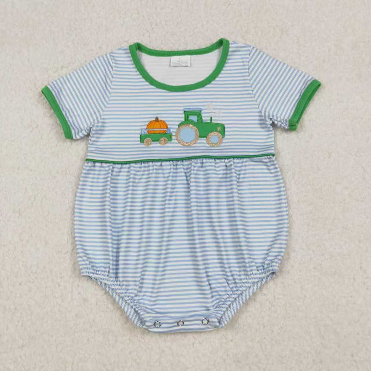 embroidery Autumn pumpkin truck RTS Sibling Clothes