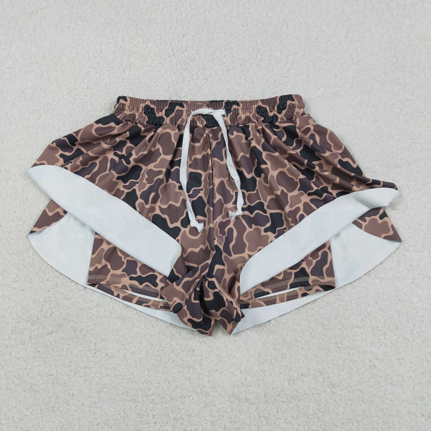 SS0767 Yoga Hunting Camo Adult Women Shorts