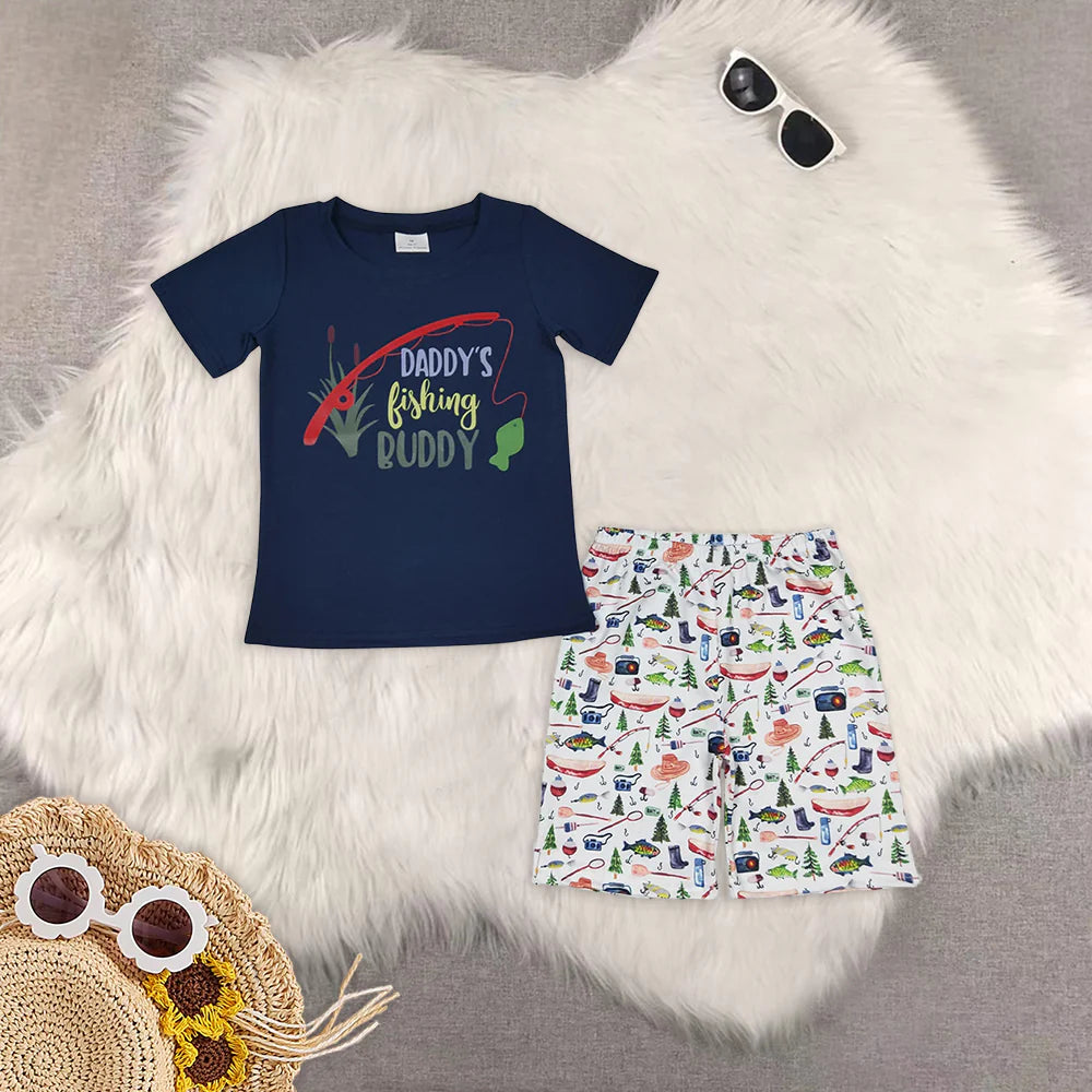 daddy's fishing buddy set Sibling Clothes RTS