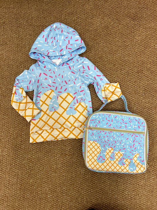 ice long sleeve hoodie & lunchbox RTS Sibling Clothes
