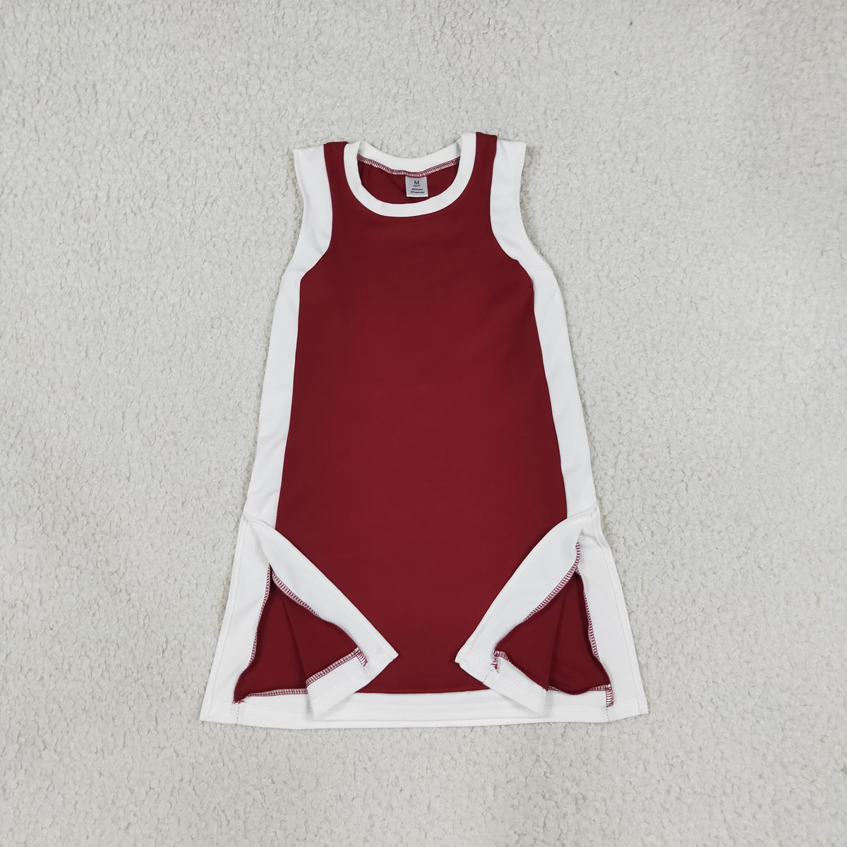 GSD4257 Yoga Maroon Sleeveless Girls Dress