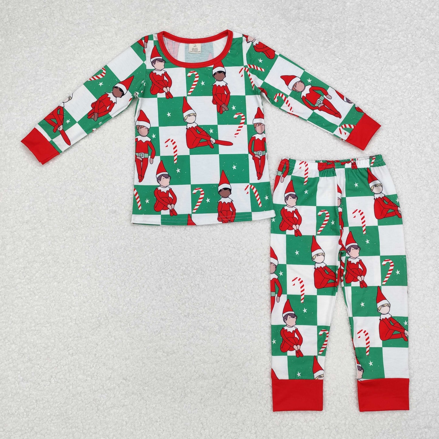 Christmas cartoon bamboo RTS pajamas sibling clothes