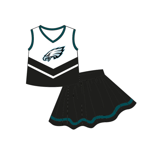 custom S 9.2 Eagle green sleeveless cheerleader dress