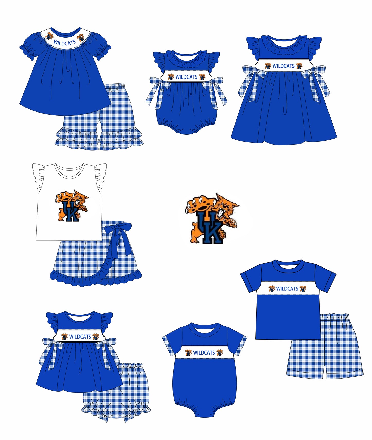 Custom Moq 3 Football Item Wildcats Blue Sibling Clothes