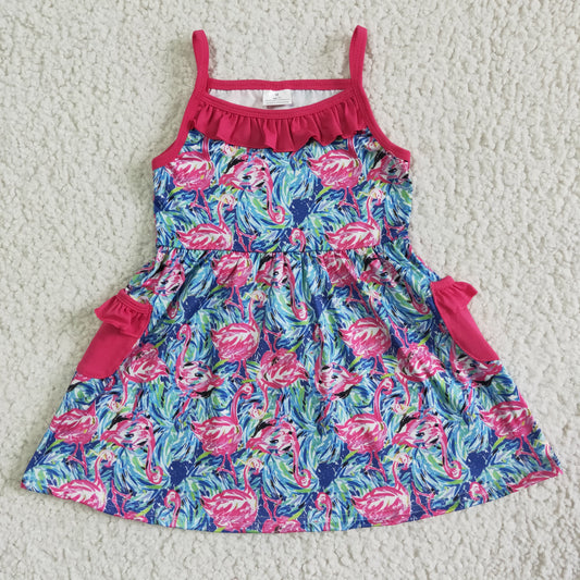 GSD0078 Flamingo Hot Pink Baby Girls Dress