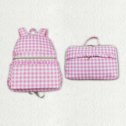 pink checkered bags  RTS sibling clothes