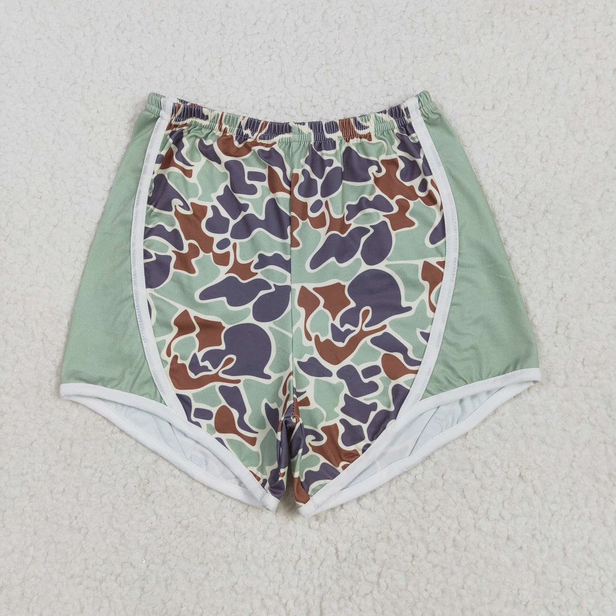 SS0529 hunting camo green camo girls shorts milk silk