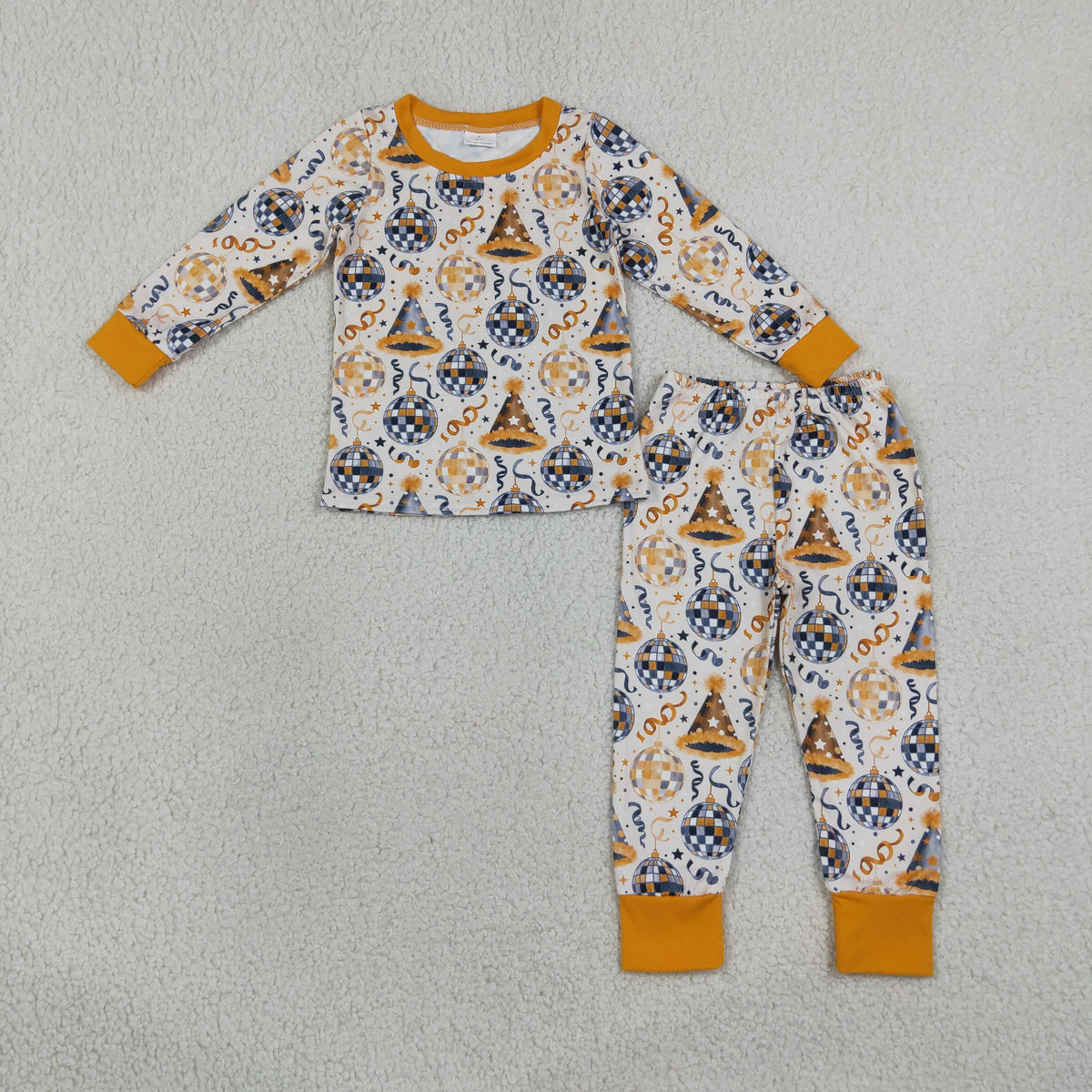BLP1534 Happy New Year Long Sleeve Pants Boys Pajamas