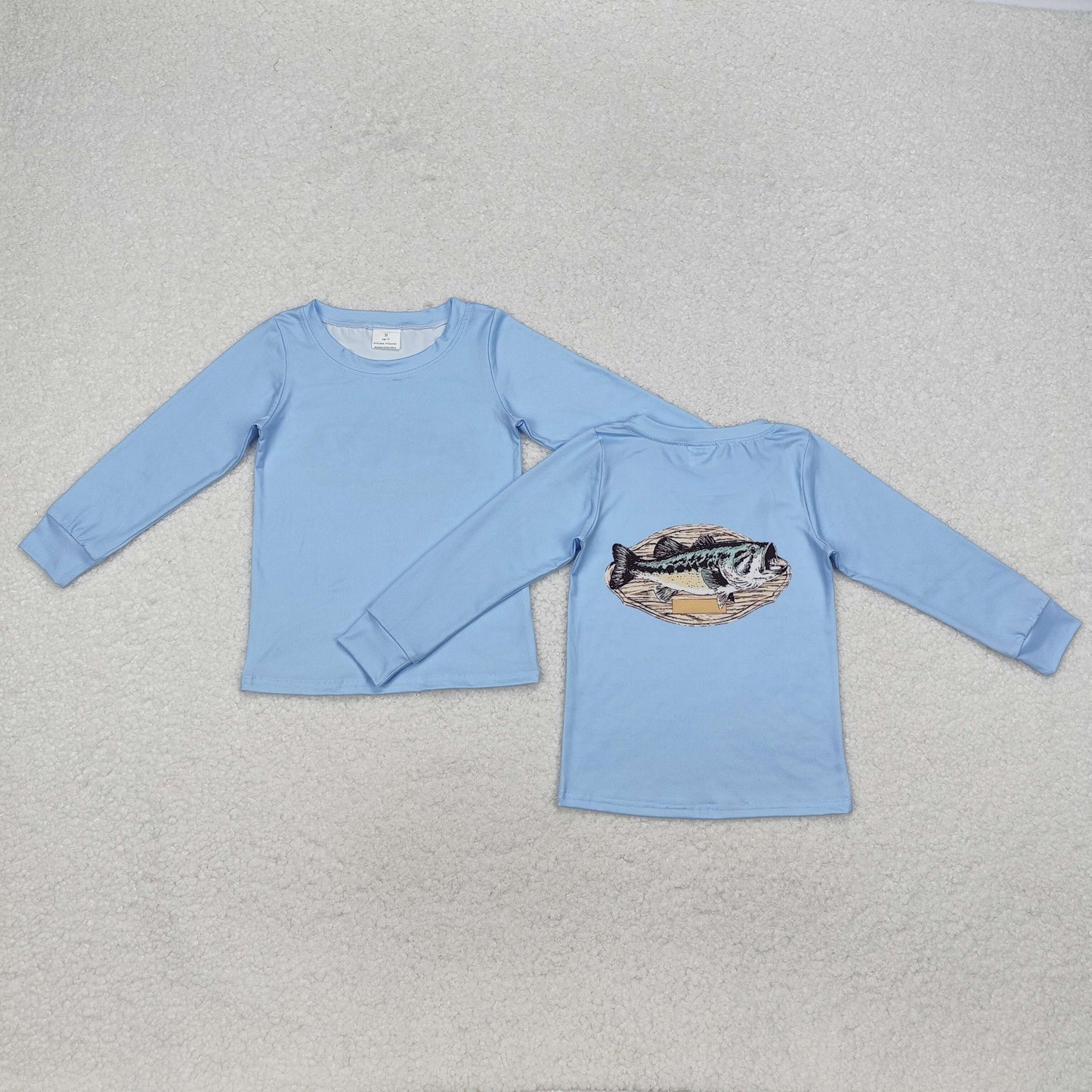 BT0952 fishing blue long sleeve boys top
