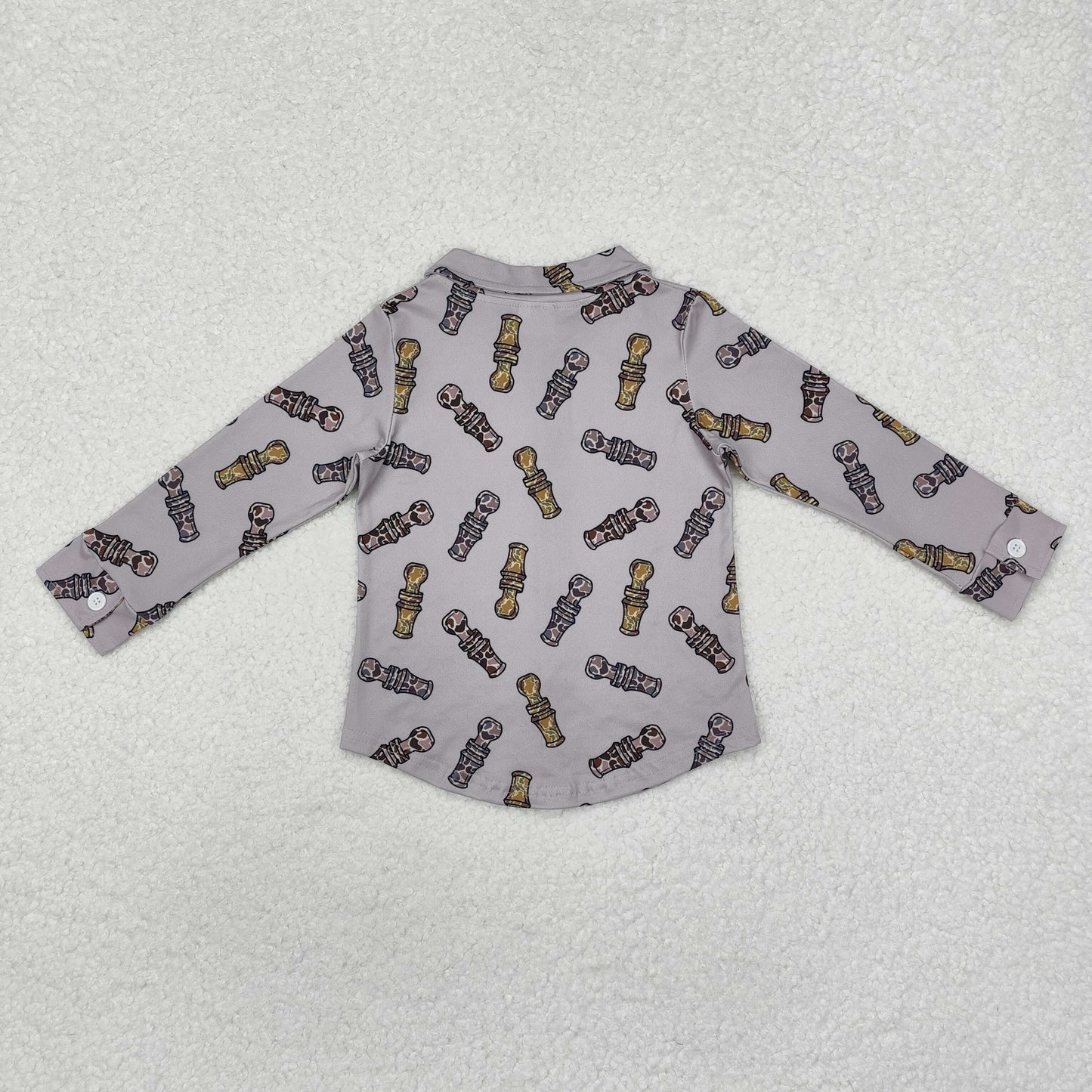 BT0886 camo duck call grey long sleeve boys top