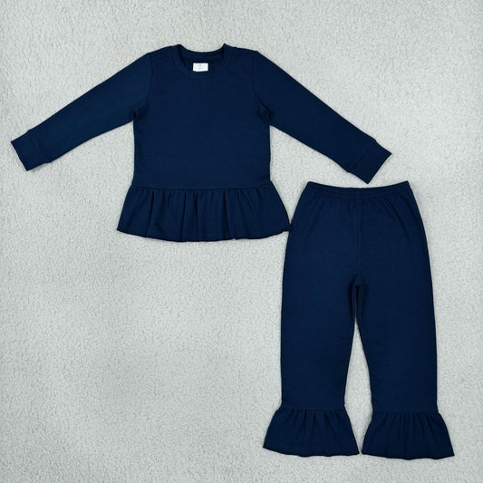 GLP3750 Navy Blue Long Sleeve Pants Girls Set