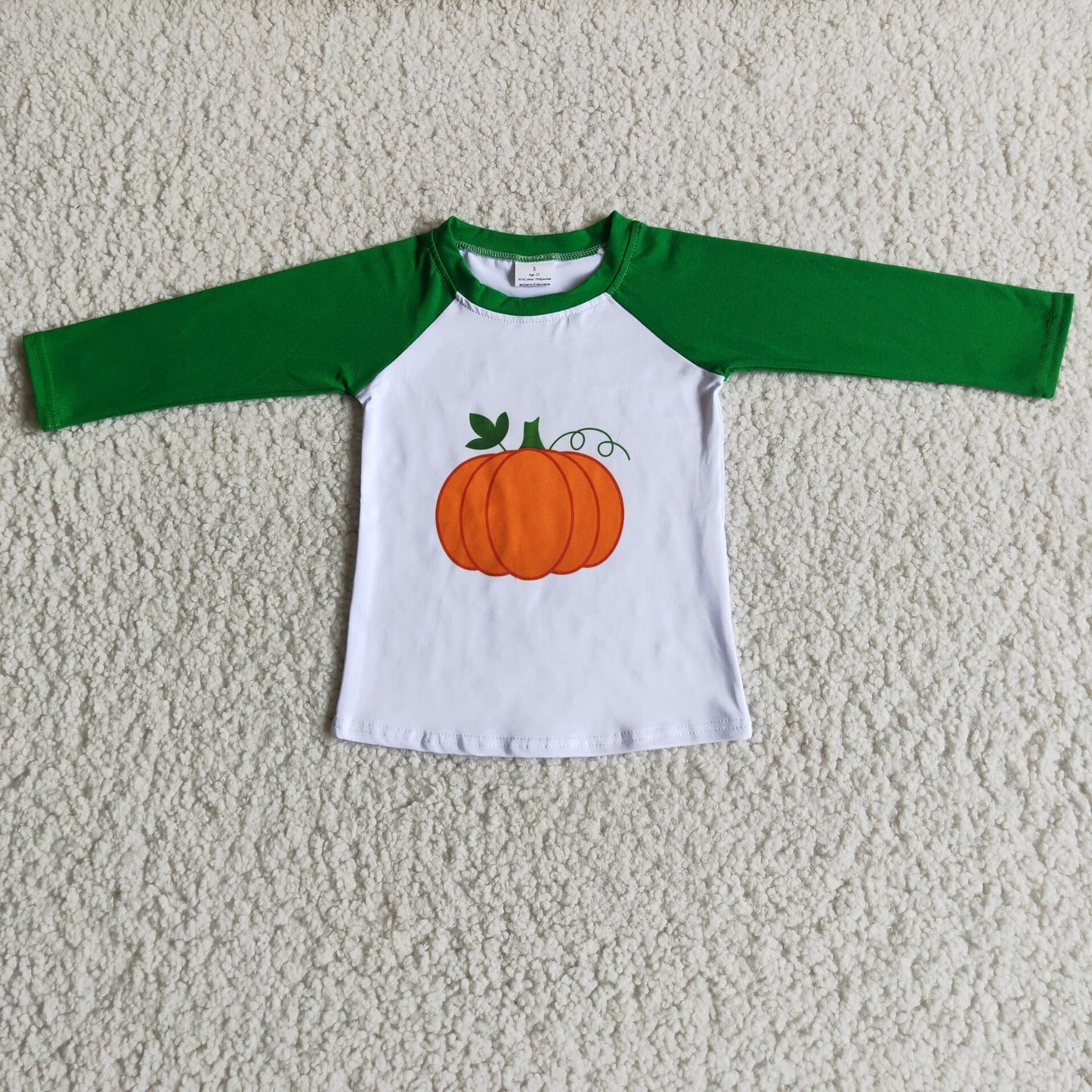 6 A29-11 Pumpkin Green Long Sleeve Boys Top