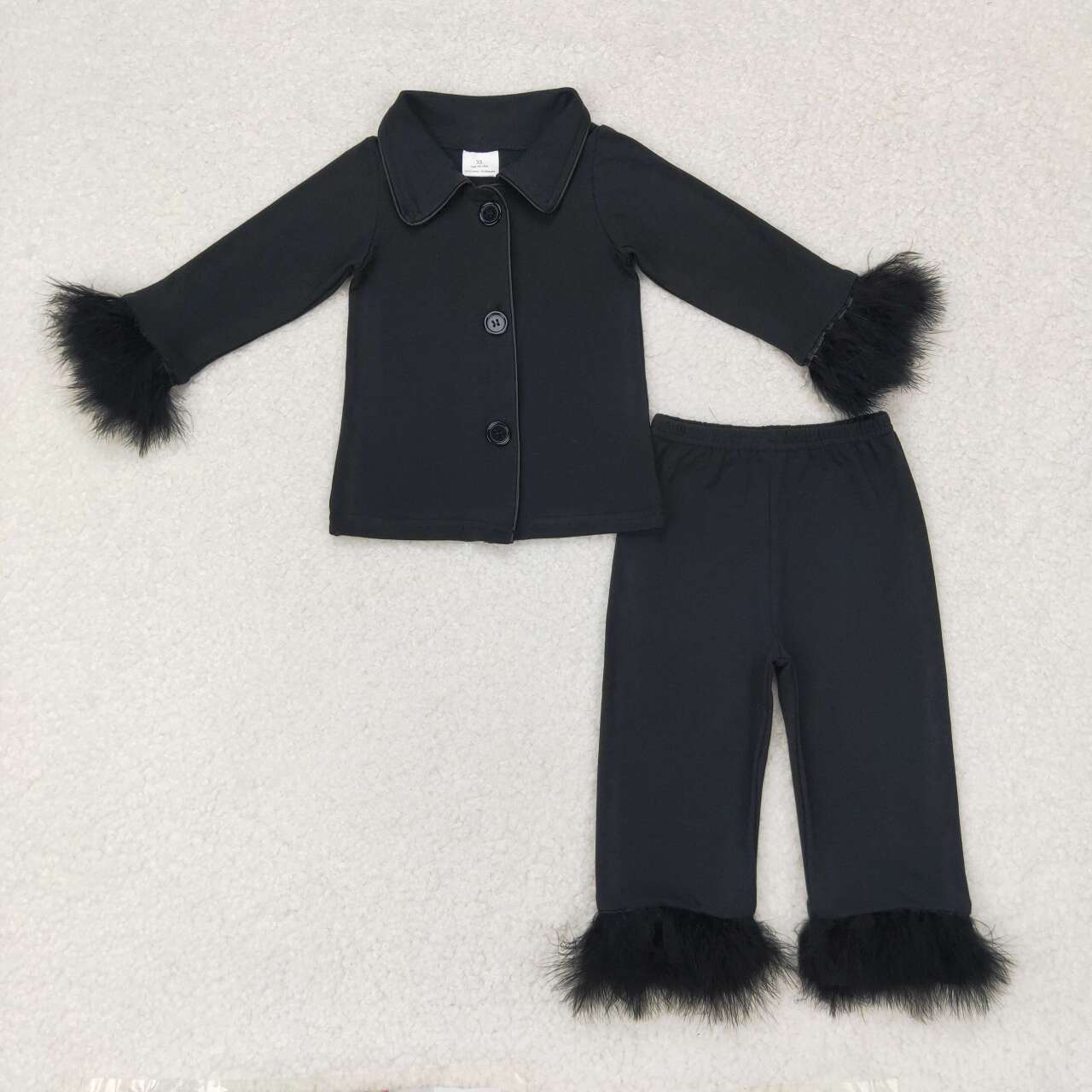 GLP1260 black long sleeve pants girls pajamas