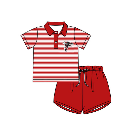 custom S 8.22 Red striped boys set