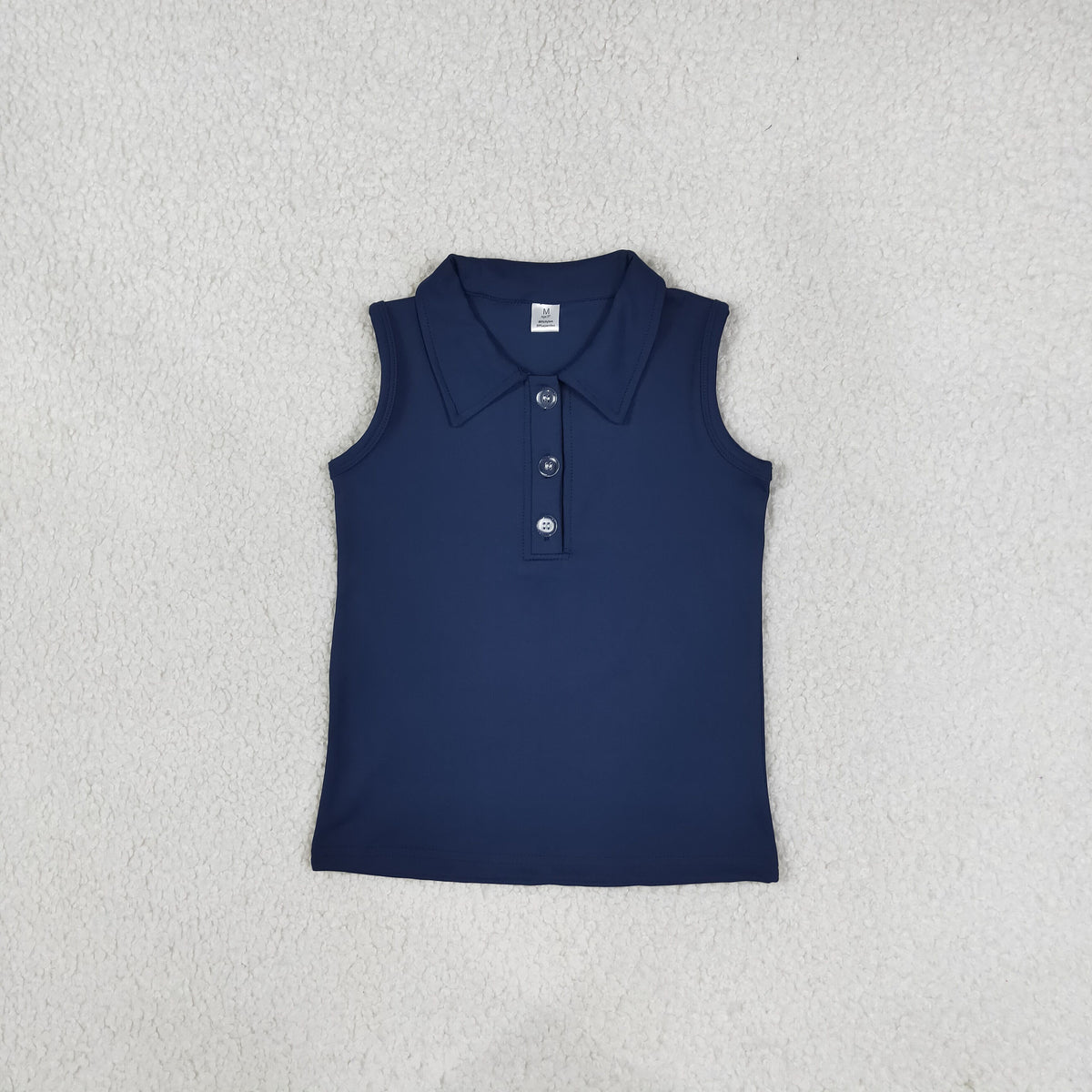 GT1159 Yoga Navy Blue Sleeveless Girls Top